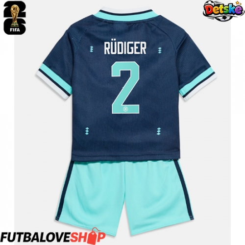 Dres Nemecko Antonio Rudiger #2 Preč pre deti MS 2026 Krátky Rukáv (+ trenírky)
